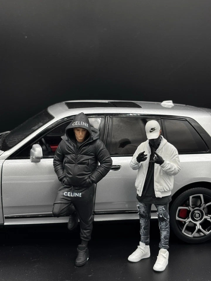 1/18 Streetwear Boy Figure Ver. 12 Urban Diorama for Diecast Cars Collection