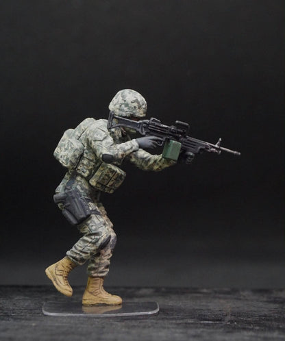 1/35 No Soldier Left Behind MWD Down Hand Painted Military Figure Set, Modern Army Soldiers for Military Diorama, Resin Model Display