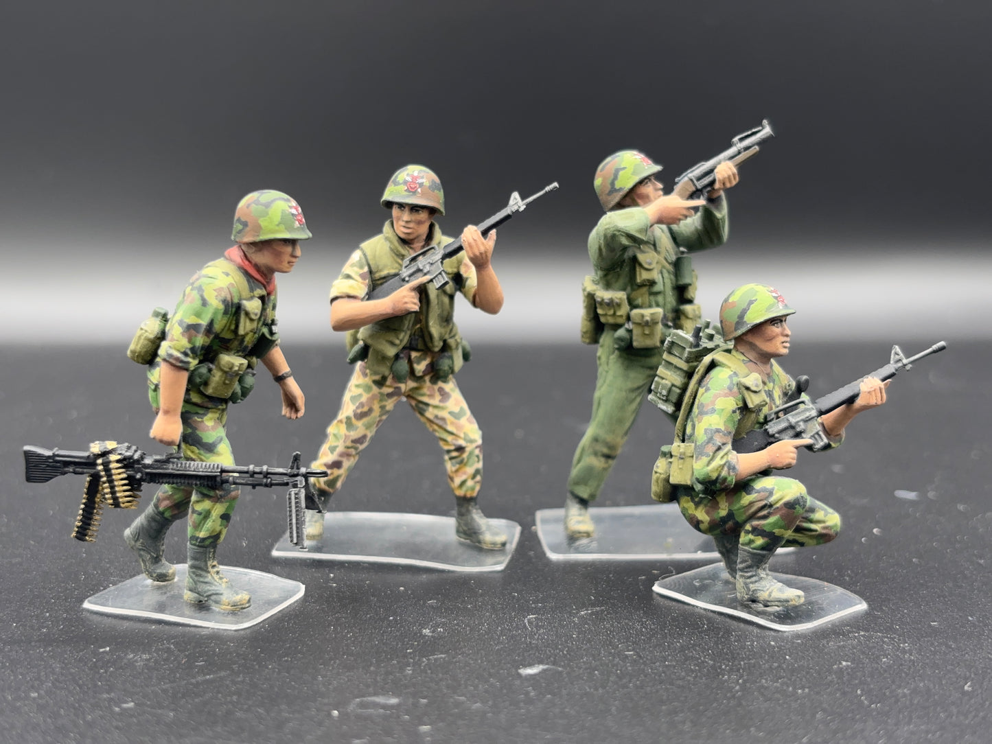 1/35 Vietnam War ARVN Rangers Figure Set, Hand Painted South Vietnamese Soldiers, Saigon 1968 Military Diorama, 4 Figures