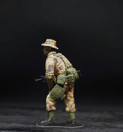 1/35 U.S. 82nd Airborne Figure Set, Hand Painted Modern Military Soldiers, Resin Miniatures for Military Diorama, Scale Model Display