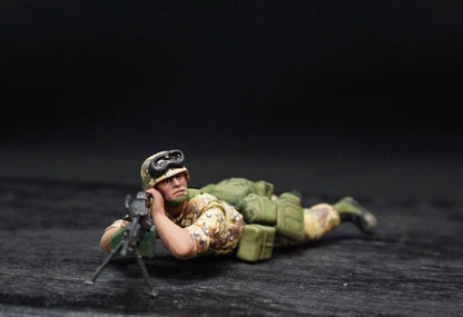 1/35 U.S. 82nd Airborne Figure Set, Hand Painted Modern Military Soldiers, Resin Miniatures for Military Diorama, Scale Model Display