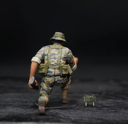 1/35 US Special Forces Green Berets Resin Figures Vietnam War Hand Painted Diorama Set