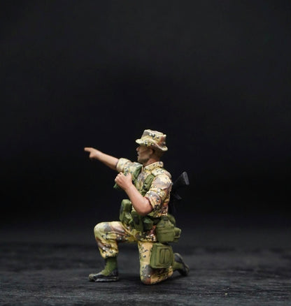 1/35 U.S. 82nd Airborne Figure Set, Hand Painted Modern Military Soldiers, Resin Miniatures for Military Diorama, Scale Model Display