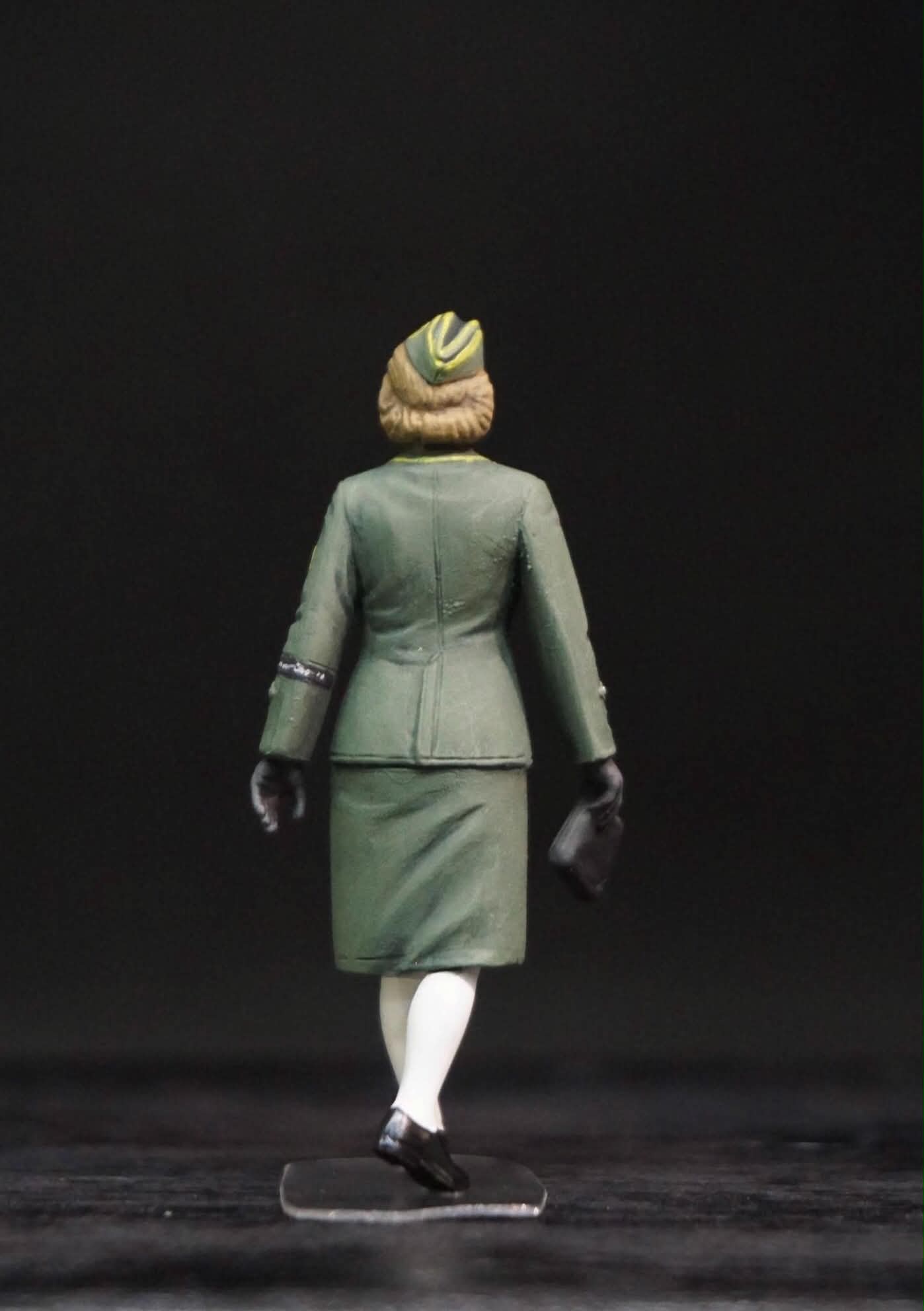1/35 WWII German Staff Personnel Figure Set, Hand Painted German Officers, 4 Military Miniatures for WW2 Diorama Display