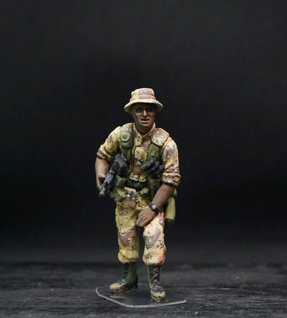 1/35 U.S. 82nd Airborne Figure Set, Hand Painted Modern Military Soldiers, Resin Miniatures for Military Diorama, Scale Model Display