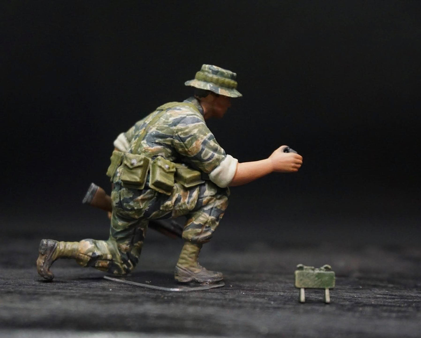 1/35 US Special Forces Green Berets Resin Figures Vietnam War Hand Painted Diorama Set