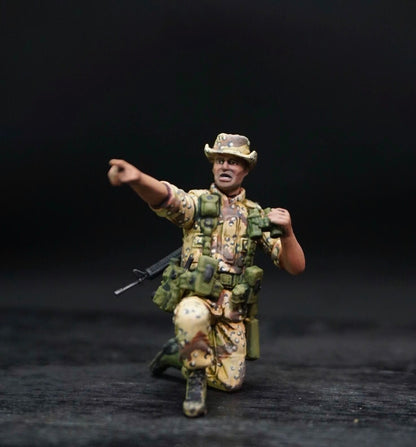 1/35 U.S. 82nd Airborne Figure Set, Hand Painted Modern Military Soldiers, Resin Miniatures for Military Diorama, Scale Model Display