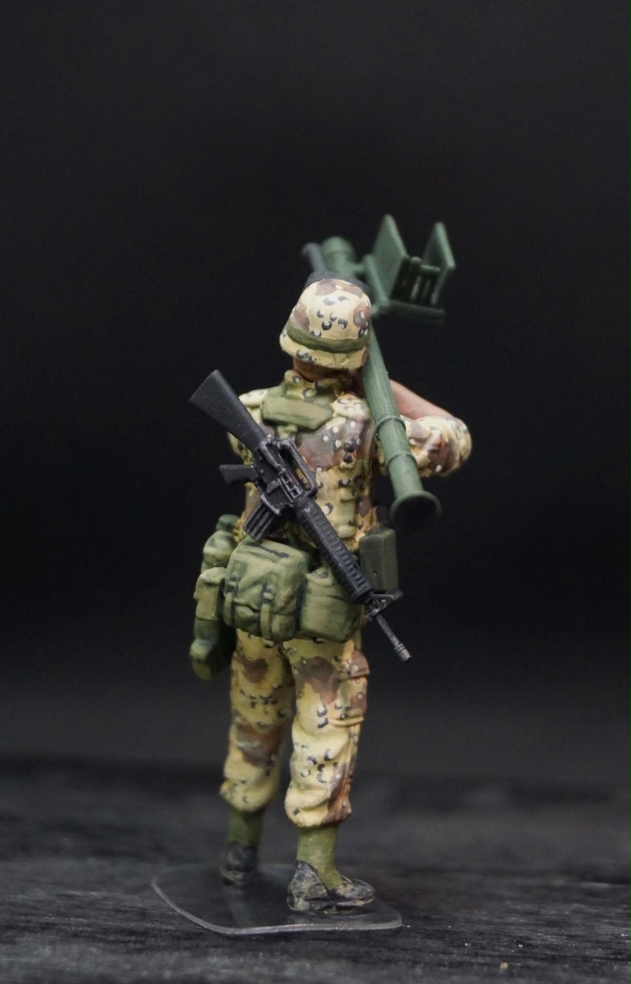 1/35 U.S. 82nd Airborne Figure Set, Hand Painted Modern Military Soldiers, Resin Miniatures for Military Diorama, Scale Model Display