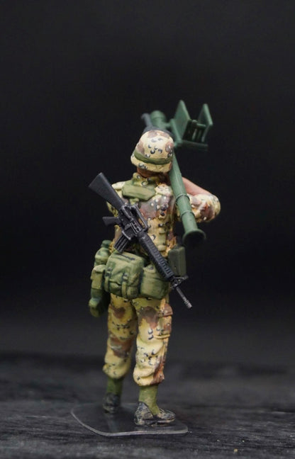1/35 U.S. 82nd Airborne Figure Set, Hand Painted Modern Military Soldiers, Resin Miniatures for Military Diorama, Scale Model Display