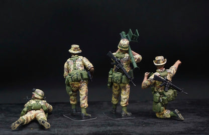 1/35 U.S. 82nd Airborne Figure Set, Hand Painted Modern Military Soldiers, Resin Miniatures for Military Diorama, Scale Model Display