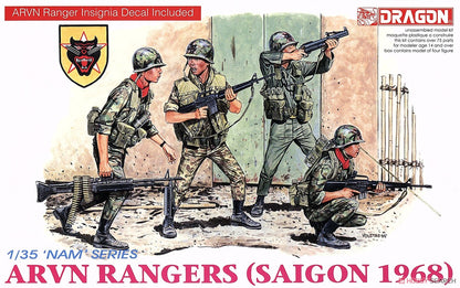 1/35 Vietnam War ARVN Rangers Figure Set, Hand Painted South Vietnamese Soldiers, Saigon 1968 Military Diorama, 4 Figures
