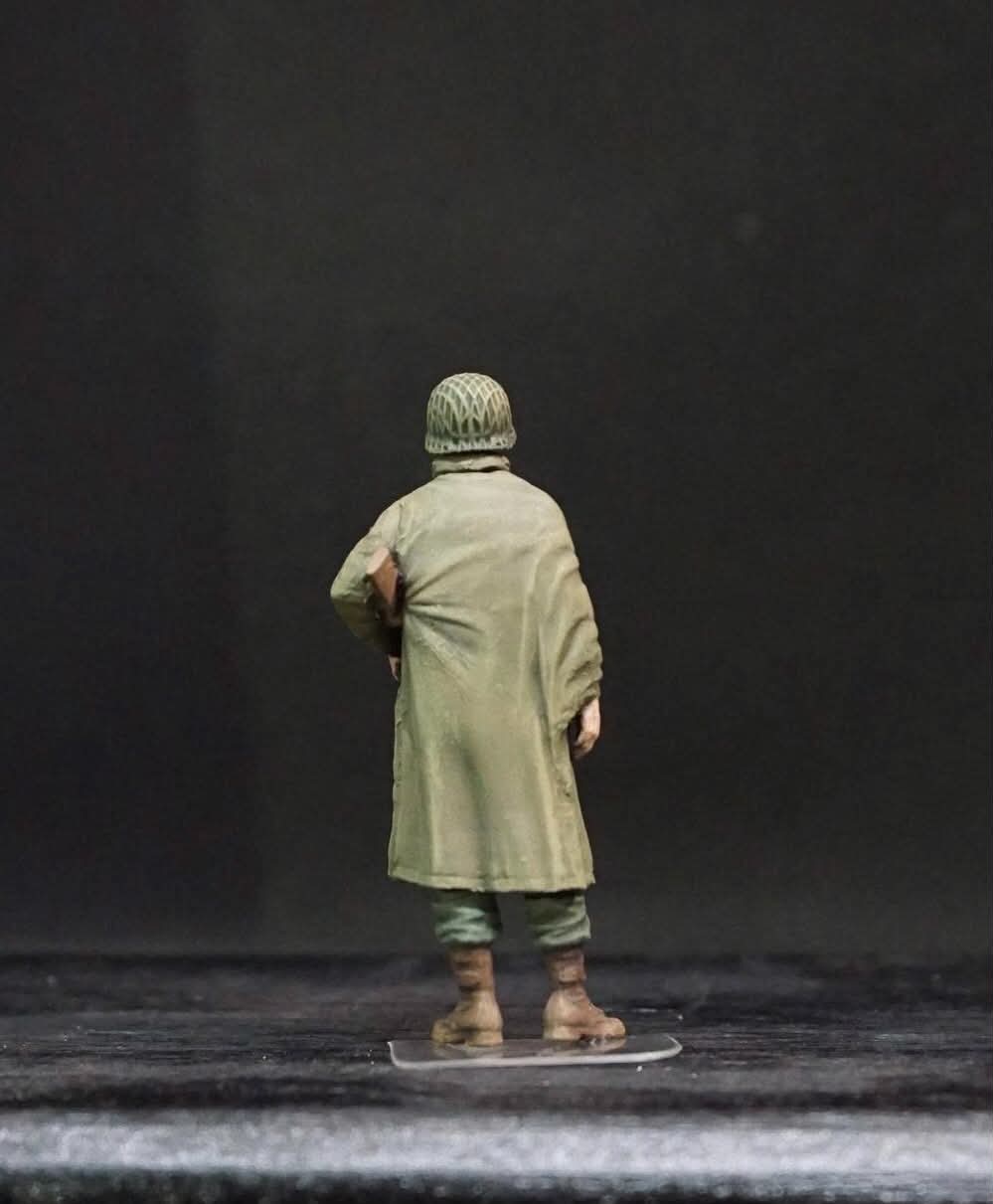 1/35 WWII US Soldiers Rainwear Figure Set, Hand Painted American Army Military Miniatures, 5 Figures for WW2 Diorama
