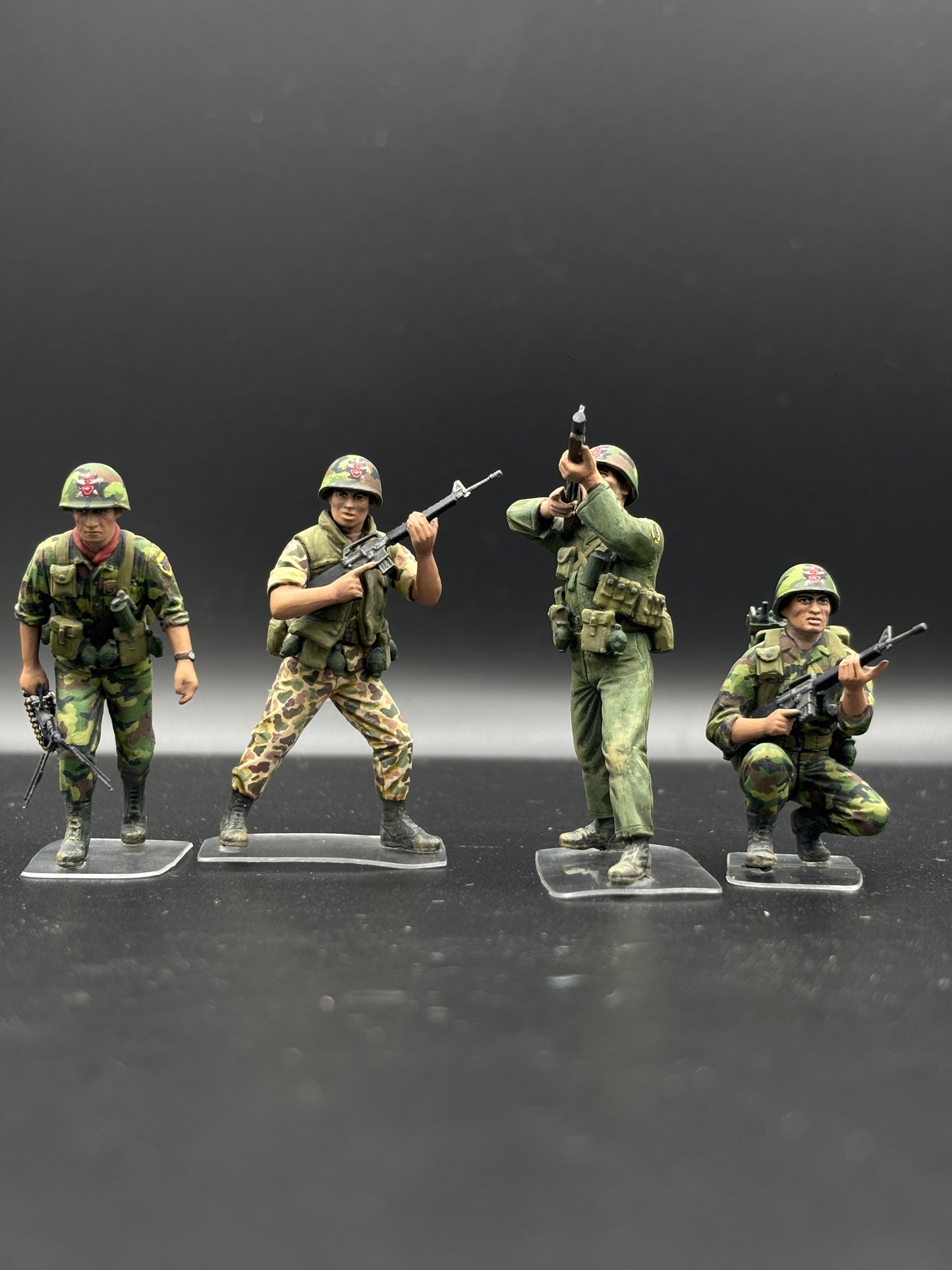 1/35 Vietnam War ARVN Rangers Figure Set, Hand Painted South Vietnamese Soldiers, Saigon 1968 Military Diorama, 4 Figures