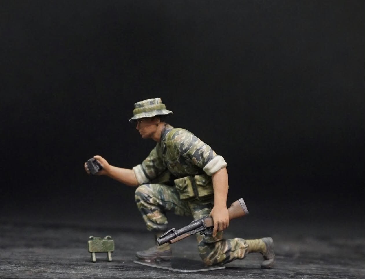 1/35 US Special Forces Green Berets Resin Figures Vietnam War Hand Painted Diorama Set
