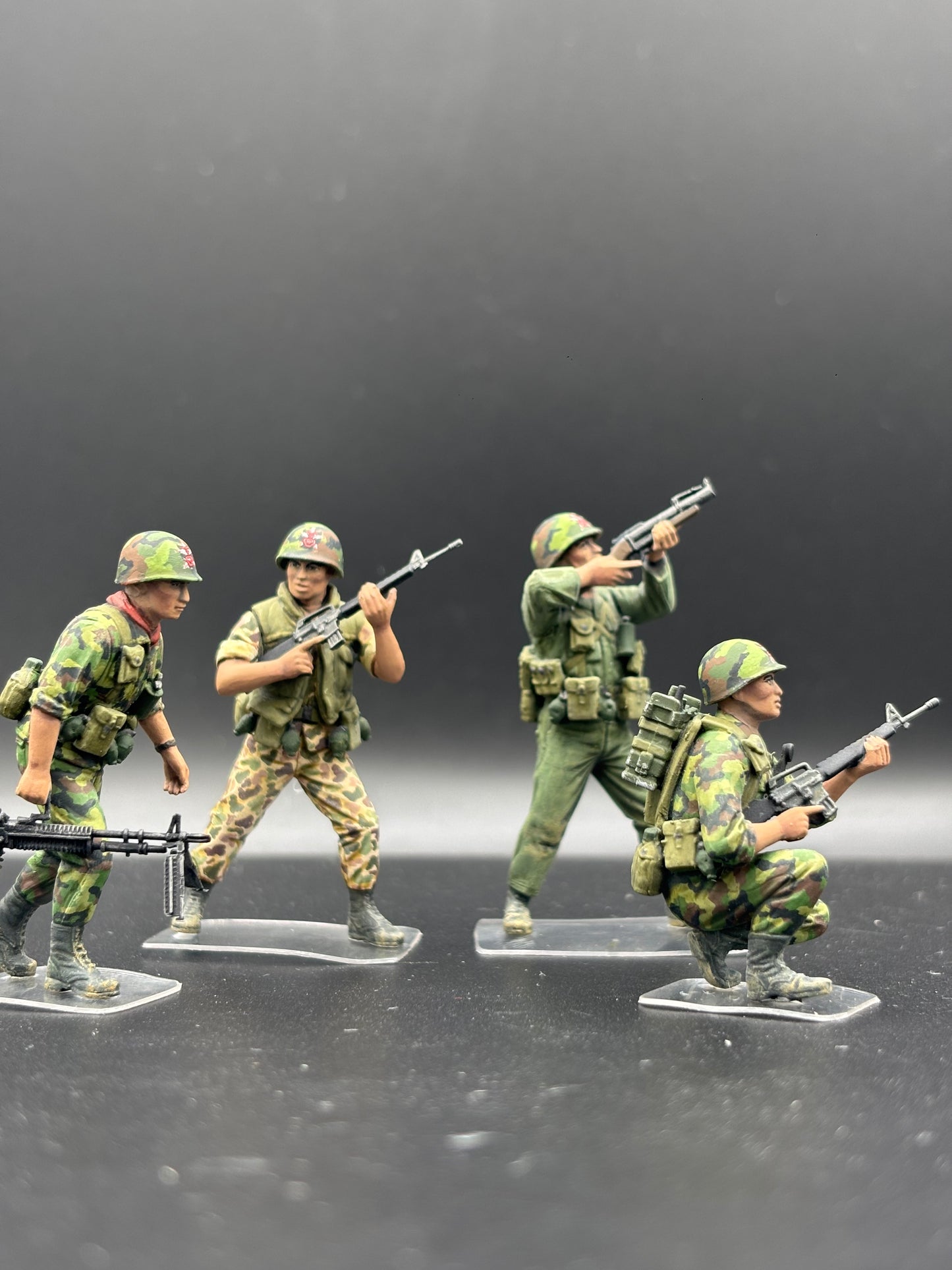 1/35 Vietnam War ARVN Rangers Figure Set, Hand Painted South Vietnamese Soldiers, Saigon 1968 Military Diorama, 4 Figures