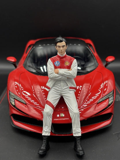 1/18 Scale Racing Driver Figure Motorsport Racer Diecast Supercar Diorama Model