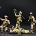 1/35 U.S. 82nd Airborne Figure Set, Hand Painted Modern Military Soldiers, Resin Miniatures for Military Diorama, Scale Model Display