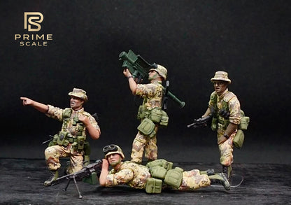 1/35 U.S. 82nd Airborne Figure Set, Hand Painted Modern Military Soldiers, Resin Miniatures for Military Diorama, Scale Model Display
