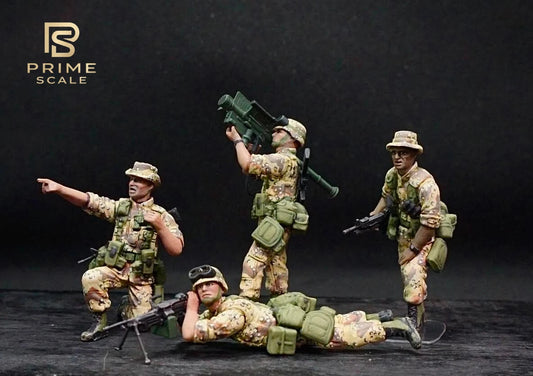 1/35 U.S. 82nd Airborne Figure Set, Hand Painted Modern Military Soldiers, Resin Miniatures for Military Diorama, Scale Model Display