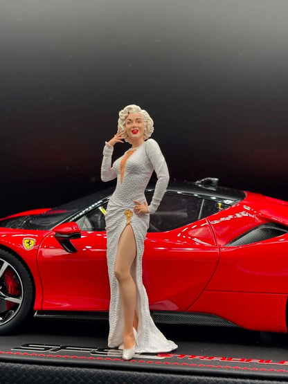 1/18 Scale Marilyn Monroe Figure, Miniature Hollywood Icon Figurine for Car Diorama, Model for Diecast Display