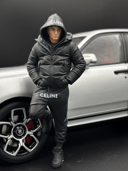 1/18 Streetwear Boy Figure Ver. 12 Urban Diorama for Diecast Cars Collection