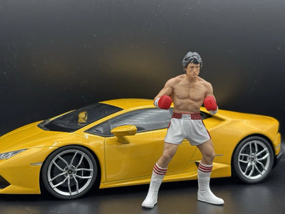 1/18 Rocky Balboa Boxer Movie Figure, Diorama for Diecast Cars