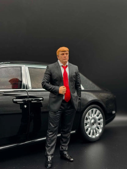 1/18 Donald Trump U.S President Figure Diorama for Diecast Cars Collection