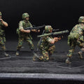 1/35 US Marines 4 Hand Painted Miniature Figures Modern Combat Diorama Set
