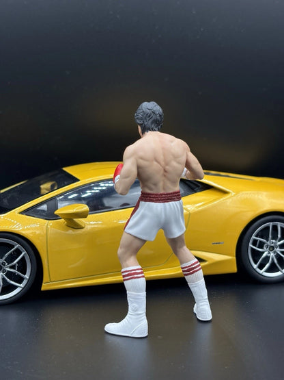1/18 Rocky Balboa Boxer Movie Figure, Diorama for Diecast Cars