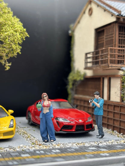 1/64 Realistic Lifestyle Ver 3, 4 People Hand Painted Figures Diecast Diorama