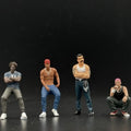 1/64 Realistic Lifestyle Ver 4, 4 People Hand Painted Figures Diecast Diorama