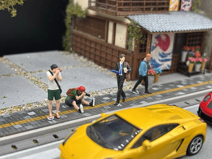 1/64 Realistic Lifestyle Ver 6, 4 People Hand Painted Figures Diecast Diorama (Copy)