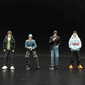 1/64 Realistic Lifestyle Ver 5, 4 People Hand Painted Figures Diecast Diorama