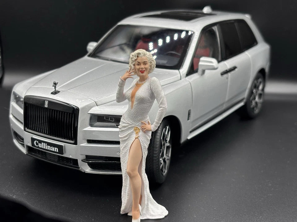 1/18 Scale Marilyn Monroe Figure, Miniature Hollywood Icon Figurine for Car Diorama, Model for Diecast Display