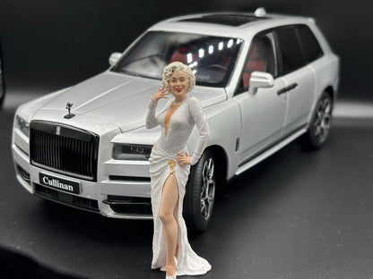 1/18 Scale Marilyn Monroe Figure, Miniature Hollywood Icon Figurine for Car Diorama, Model for Diecast Display