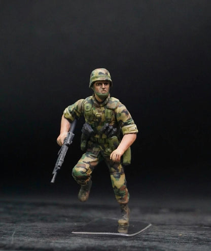 1/35 US Marines 4 Hand Painted Miniature Figures Modern Combat Diorama Set