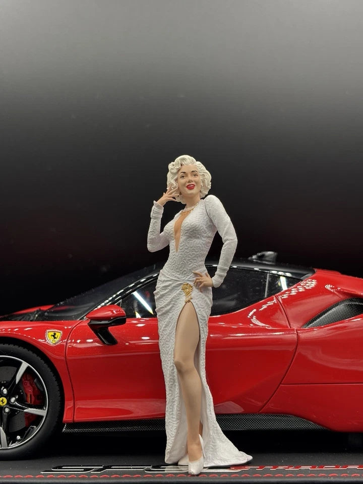 1/18 Scale Marilyn Monroe Figure, Miniature Hollywood Icon Figurine for Car Diorama, Model for Diecast Display