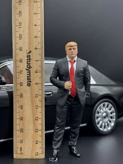 1/18 Donald Trump U.S President Figure Diorama for Diecast Cars Collection