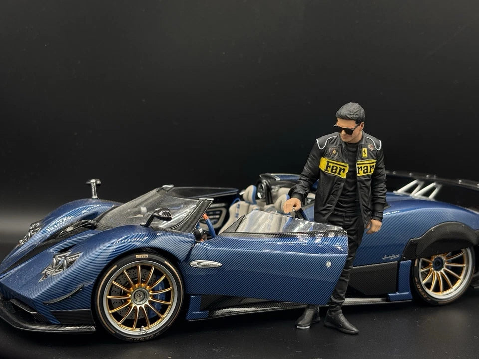 1/18 Sports Car Enthusiast Male Figure Diorama for Diecast Cars