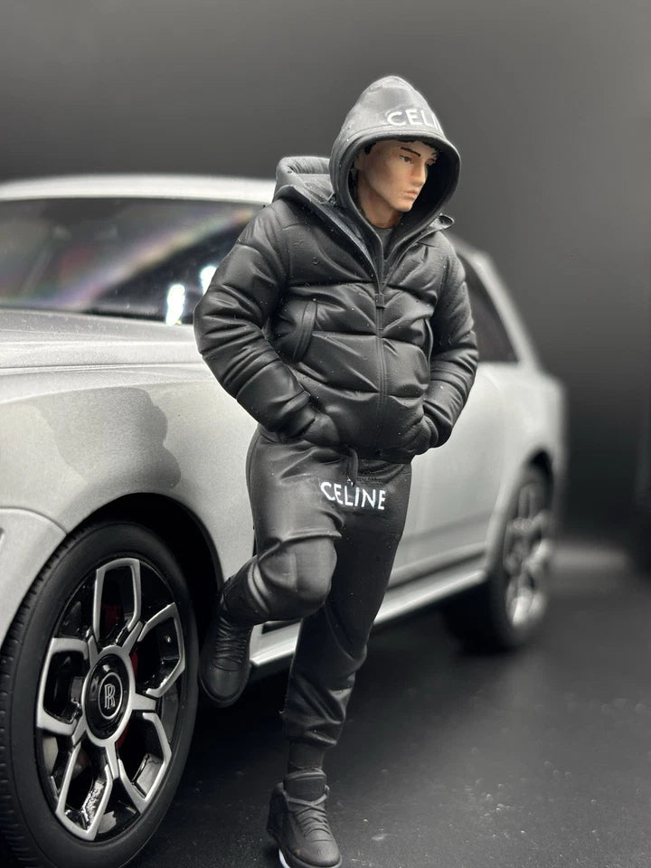 1/18 Streetwear Boy Figure Ver. 12 Urban Diorama for Diecast Cars Collection