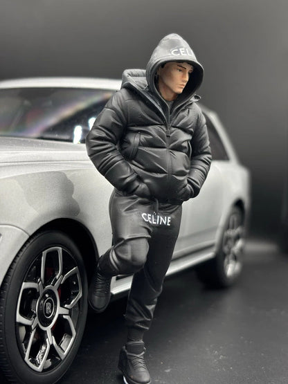 1/18 Streetwear Boy Figure Ver. 12 Urban Diorama for Diecast Cars Collection