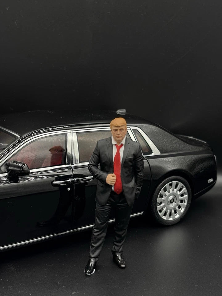 1/18 Donald Trump U.S President Figure Diorama for Diecast Cars Collection