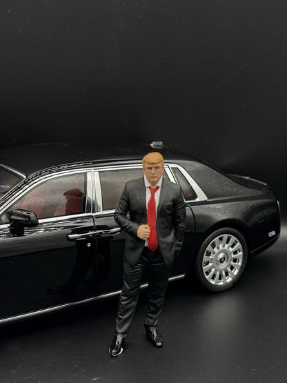 1/18 Donald Trump U.S President Figure Diorama for Diecast Cars Collection