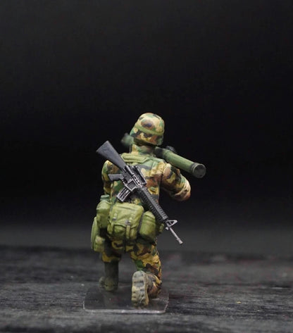 1/35 US Marines 4 Hand Painted Miniature Figures Modern Combat Diorama Set