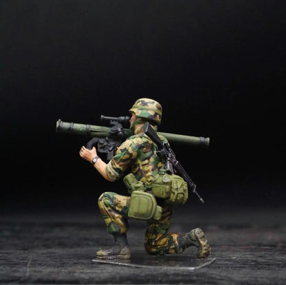 1/35 US Marines 4 Hand Painted Miniature Figures Modern Combat Diorama Set