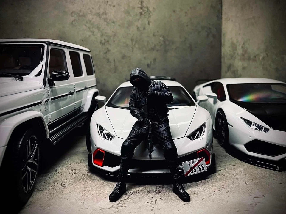 1/18 Streetwear Boy Figure Ver. 10 Urban Diorama for Diecast Cars Collection