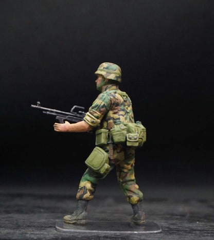 1/35 US Marines 4 Hand Painted Miniature Figures Modern Combat Diorama Set
