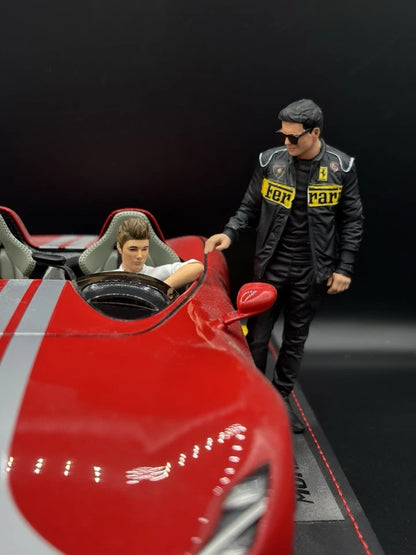 1/18 Sports Car Enthusiast Male Figure Diorama for Diecast Cars