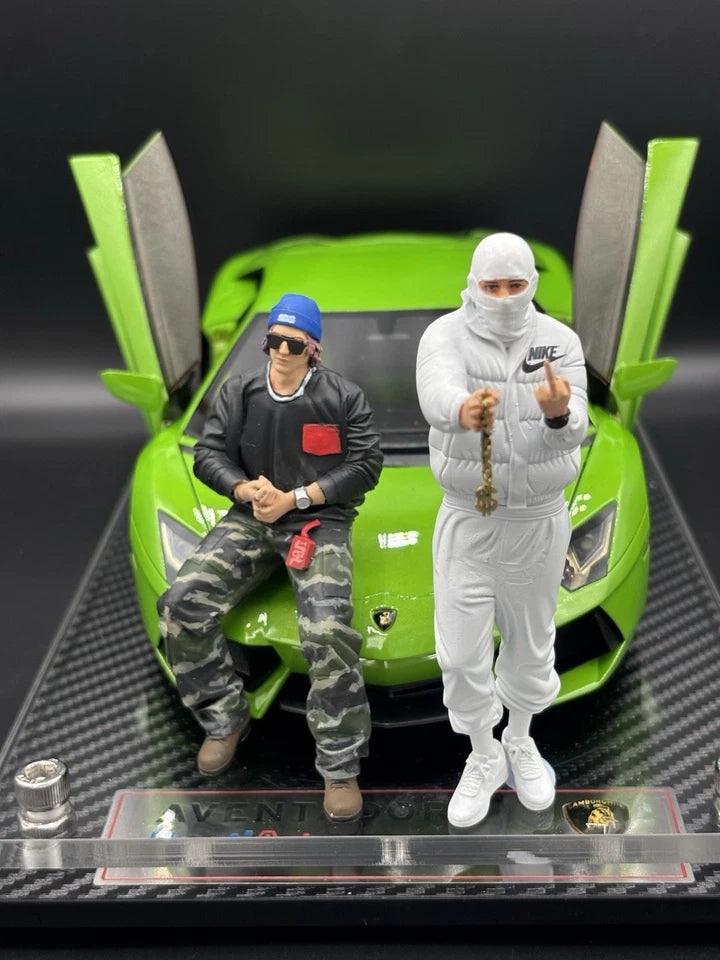 1/18 Streetwear Boy Figure Ver. 7 Urban Diorama for Diecast Cars Collection