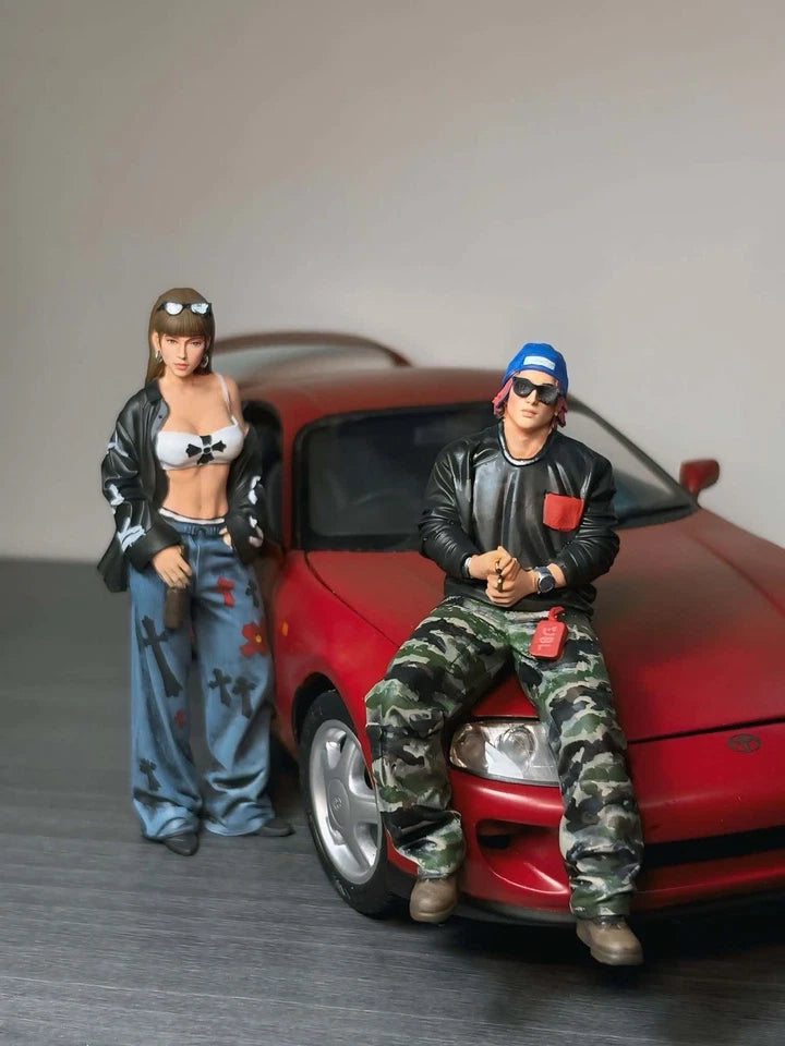 1/18 Streetwear Boy Figure Ver. 7 Urban Diorama for Diecast Cars Collection